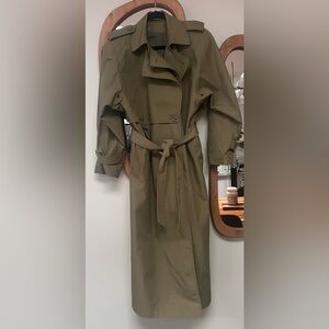 Vintage Classic Olive Trench Coat